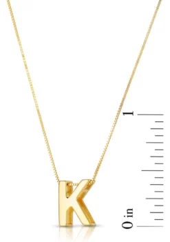 Best Pirce ⭐ 14 Karat Yellow Gold Block Initial-K Necklace by Belk & Co. 😍 -DealsBelk & Co. Store Belk 6629