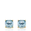 Outlet 🔥 14k Yellow Gold 6mm Aquamarine Stud Earrings by Belk & Co. 😀