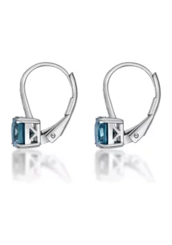 Hot Sale 🤩 2.63 ct. t.w. London Blue Topaz and 1/10 ct. t.w. Diamond Earrings in 10K White Gold by Belk & Co. ✨ -DealsBelk & Co. Store Belk 6665