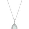 Coupon 🔥 Created Opal and Created White Sapphire Pendant Necklace in Sterling Silver by Belk & Co. ⭐