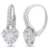 Wholesale 👍 Lab Created 2.42 ct. t.g.w. Created White Sapphire Halo Heart Earrings in Sterling Silver by Belk & Co. ✔️