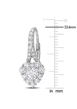 Wholesale 👍 Lab Created 2.42 ct. t.g.w. Created White Sapphire Halo Heart Earrings in Sterling Silver by Belk & Co. ✔️ -DealsBelk & Co. Store Belk 6714
