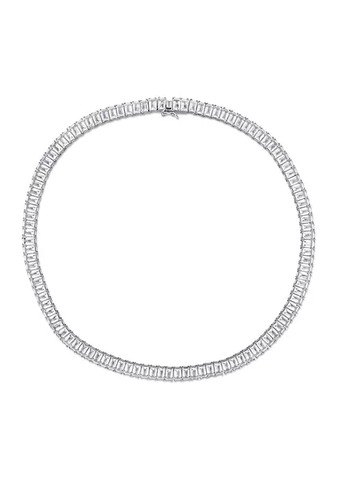 Best Sale ๐ Lab Created 73.50 ct. t.g.w. Created White Sapphire Tennis Necklace in Sterling Silver by Belk & Co. ๐ฅ 5 Best Sale ๐ Lab Created 73.50 ct. t.g.w. Created White Sapphire Tennis Necklace in Sterling Silver by Belk & Co. ๐ฅ - Image 5