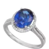 Wholesale 😀 3.4 ct. t.w. Sapphire and 1/4 ct. t.w. Diamond Ring in 10K White Gold by Belk & Co. 🔥