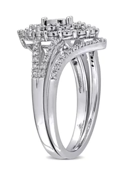 Discount ✨ 1/4 CT TW Diamond Cluster Ring Set in Sterling Silver by Belk & Co. ⭐ 8 Discount ✨ 1/4 CT TW Diamond Cluster Ring Set in Sterling Silver by Belk & Co. ⭐ -DealsBelk & Co. Store Belk 6778