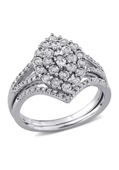 Discount ✨ 1/4 CT TW Diamond Cluster Ring Set in Sterling Silver by Belk & Co. ⭐ 11 Discount ✨ 1/4 CT TW Diamond Cluster Ring Set in Sterling Silver by Belk & Co. ⭐ -DealsBelk & Co. Store Belk 6781