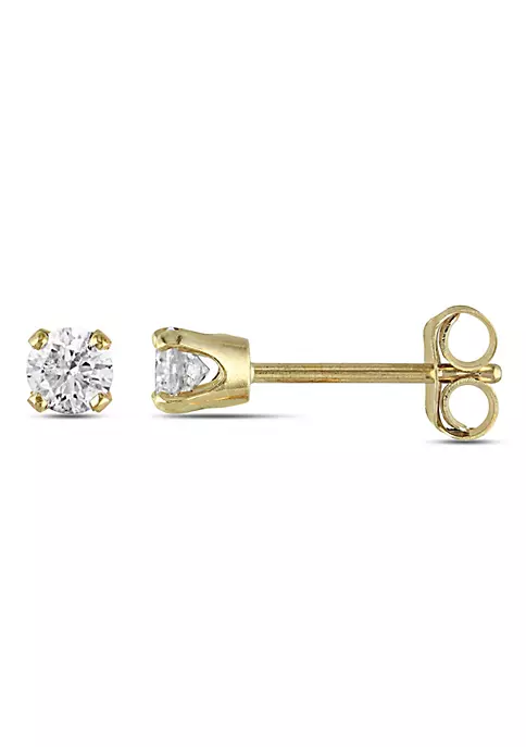 New ๐ 1/4 ct. t.w. Diamond Stud Earrings 10K Yellow Gold by Belk & Co. ๐ 1 New ๐ 1/4 ct. t.w. Diamond Stud Earrings 10K Yellow Gold by Belk & Co. ๐