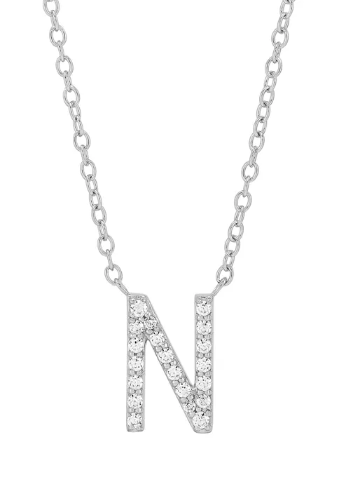Budget ❤️ 1/10 ct. t.w. Diamond Initial Necklace in Sterling Silver with 18" Cable Chain by Belk & Co. 🔥 9 Budget ❤️ 1/10 ct. t.w. Diamond Initial Necklace in Sterling Silver with 18" Cable Chain by Belk & Co. 🔥 - Image 9