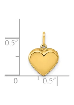 Brand new 🥰 14K Yellow Gold Polished 3-D Puffed Heart Pendant by Belk & Co. 🌟 -DealsBelk & Co. Store Belk 6833