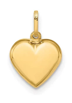 Brand new 🥰 14K Yellow Gold Polished 3-D Puffed Heart Pendant by Belk & Co. 🌟 -DealsBelk & Co. Store Belk 6834