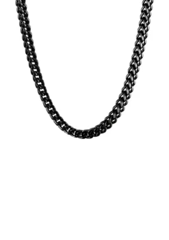 Promo 🔔 Stainless 6 Millimeter Foxtail Necklace with Whole PC Black Ip-30 Inch by Belk & Co. 👍