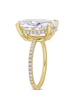 Flash Sale 🛒 Lab Created Created Moissanite Engagement Ring in 10k Yellow Gold by Belk & Co. ⌛ -DealsBelk & Co. Store Belk 6847