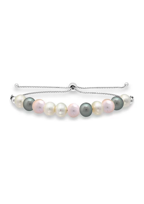New ๐ 8.5-9 Millimeter Freshwater Multicolor Pearl Strand Bolo Bracelet in Sterling Silver by Belk & Co. ๐งจ 1 New ๐ 8.5-9 Millimeter Freshwater Multicolor Pearl Strand Bolo Bracelet in Sterling Silver by Belk & Co. ๐งจ