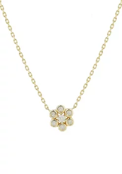 Discount 🌟 1/10 ct. t.w. Diamond Necklace in 10K Yellow Gold by Belk & Co. 🥰