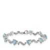 Budget ❤️ Sterling Silver Blue Topaz and Diamond Bracelet by Belk & Co. 😉