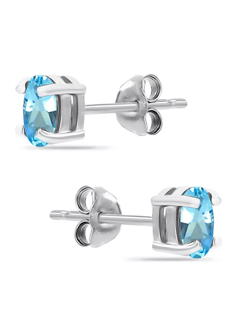 New ๐ 1 ct. t.w. Swiss Blue Topaz Stud Earrings, Sterling Silver by Belk & Co. ๐ฅฐ 2 New ๐ 1 ct. t.w. Swiss Blue Topaz Stud Earrings, Sterling Silver by Belk & Co. ๐ฅฐ - Image 2