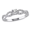 Buy 👍 Created White Sapphire and 1/10 ct. t.w. Diamond Infinity Ring in Sterling Silver by Belk & Co. 🧨