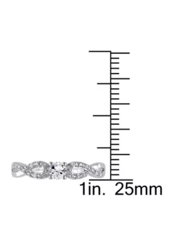 Buy 👍 Created White Sapphire and 1/10 ct. t.w. Diamond Infinity Ring in Sterling Silver by Belk & Co. 🧨 -DealsBelk & Co. Store Belk 6884