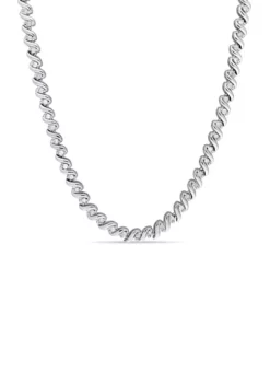 New ๐ 1 ct. t.w. Diamond Tennis Necklace in Sterling Silver by Belk & Co. ๐