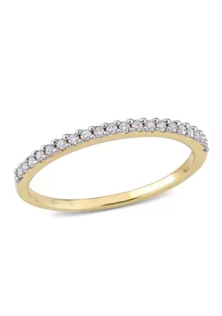 Best Pirce 🔥 1/5 ct. t.w. Diamond Anniversary Band in 10K Yellow Gold by Belk & Co. 😉