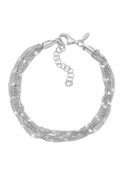 New 👍 Multistrands Links Bracelet in Sterling Silver by Belk & Co. 🧨