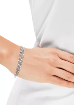 New 👍 Multistrands Links Bracelet in Sterling Silver by Belk & Co. 🧨 -DealsBelk & Co. Store Belk 6936