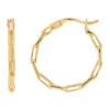Top 10 🎉 Paperclip Hoop Earrings in 10K Yellow Gold by Belk & Co. 🔥