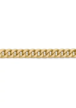 Top 10 🔔 Mens 14K Yellow Gold 6 Millimeter Semi Solid Miami Cuban Chain Bracelet by Belk & Co. ✔️ -DealsBelk & Co. Store Belk 6942