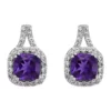 Promo 🎁 1.68 ct. t.w. Amethyst and Lab Created White Sapphire Earrings in Sterling Silver by Belk & Co. 👏