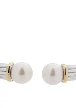 Top 10 🤩 Sterling Silver 14K Yellow Gold Pearl Bangle Bracelet by Belk & Co. 😀 -DealsBelk & Co. Store Belk 6974