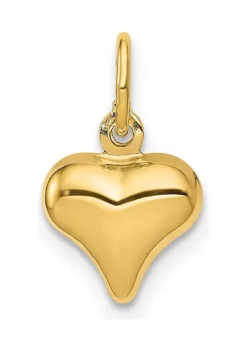 Discount 🛒 14K Yellow Gold Polished 3-D Puffed Heart Charm by Belk & Co. 😉 -DealsBelk & Co. Store Belk 6998