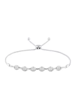 Brand new ⭐ 1/4 ct. t.w. Diamond Mariner Bracelet in Sterling Silver by Belk & Co. 🧨