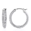 Deals 🔥 Diamond Hoop Earrings in Sterling Silver by Belk & Co. 🛒