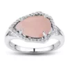 Best deal ✔️ Guava Quratz and White Topaz Ring in Sterling Silver by Belk & Co. ⭐