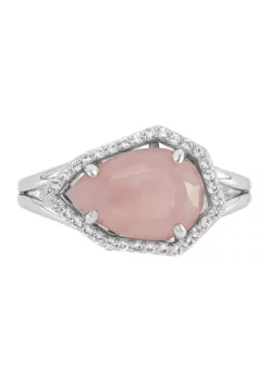 Best deal ✔️ Guava Quratz and White Topaz Ring in Sterling Silver by Belk & Co. ⭐ -DealsBelk & Co. Store Belk 7007