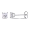 Brand new ✔️ Lab Created 1/2 CT TGW Created White Sapphire Square Stud Earrings in 10k White Gold by Belk & Co. 🥰