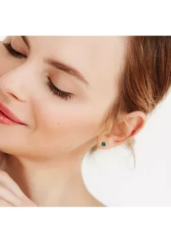 Discount 🧨 Lab Created 1.5 CT TGW Created Emerald Heart Earrings in Sterling Silver by Belk & Co. 🧨 -DealsBelk & Co. Store Belk 7021