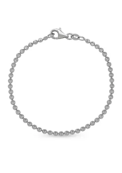 Outlet 😀 Sterling Silver Sparkling Link Bracelet by Belk & Co. 🥰