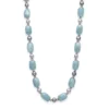 Cheapest ⌛ Cultured Freshwater Pearl and Baroque Milky Aquamarine Necklace in Sterling Silver by Belk & Co. 😉