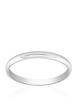 Flash Sale 💯 Polished Wedding Band in 14K White Gold by Belk & Co. ✔️