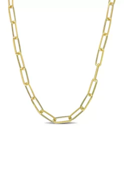 Buy 😉 18k Yellow Gold Plated Sterling Silver 5mm Paperclip Chain Necklace by Belk & Co. 😍 -DealsBelk & Co. Store Belk 7065