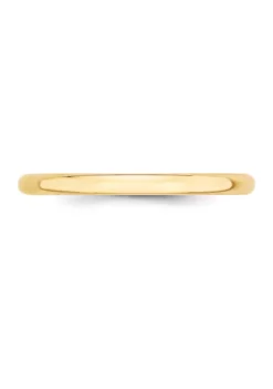 Deals ⌛ Men's 14K Yellow Gold 2 Millimeter Lightweight Half Round Band by Belk & Co. 🥰 -DealsBelk & Co. Store Belk 7068