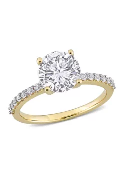 Budget 🛒 2.75 ct. t.w. Created White Sapphire Engagement Ring in 10K Yellow Gold by Belk & Co. 🥰