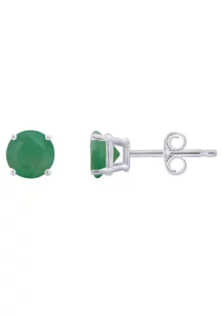 Cheap 🛒 14K Gold 5mm Round Emerald Stud Earrings by Belk & Co. 💯 -DealsBelk & Co. Store Belk 7079