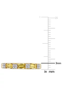 Best deal 🎁 Citrine and Diamond Accent Eternity Ring in 10k Yellow Gold by Belk & Co. 🤩 -DealsBelk & Co. Store Belk 7082