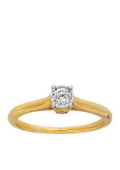 Wholesale 😍 My Forever 1/4 c.t. t.w. Diamond Engagement Ring in 10k Yellow Gold by Belk & Co. 👍