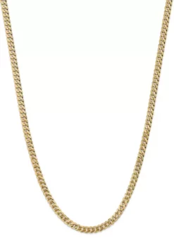 Coupon 👍 Men's 14K Yellow Gold 5.75 Millimeter Beveled Curb Chain Necklace by Belk & Co. 👍