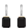 Best Pirce 💯 Onyx Drop Earrings in Sterling Silver/14k Yellow Gold by Belk & Co. 🔔