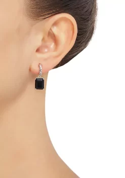 Best Pirce 💯 Onyx Drop Earrings in Sterling Silver/14k Yellow Gold by Belk & Co. 🔔 -DealsBelk & Co. Store Belk 715