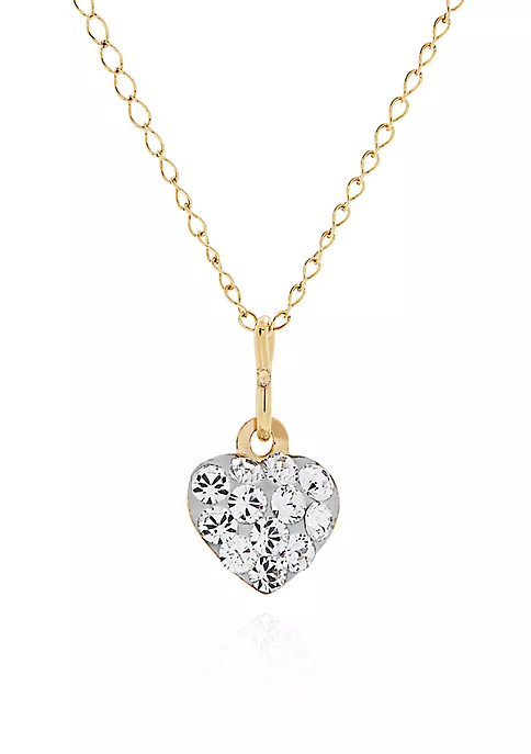 Coupon ๐ Kids White Crystal Heart Pendant in 14k Yellow Gold by Belk & Co. ๐ 1 Coupon ๐ Kids White Crystal Heart Pendant in 14k Yellow Gold by Belk & Co. ๐